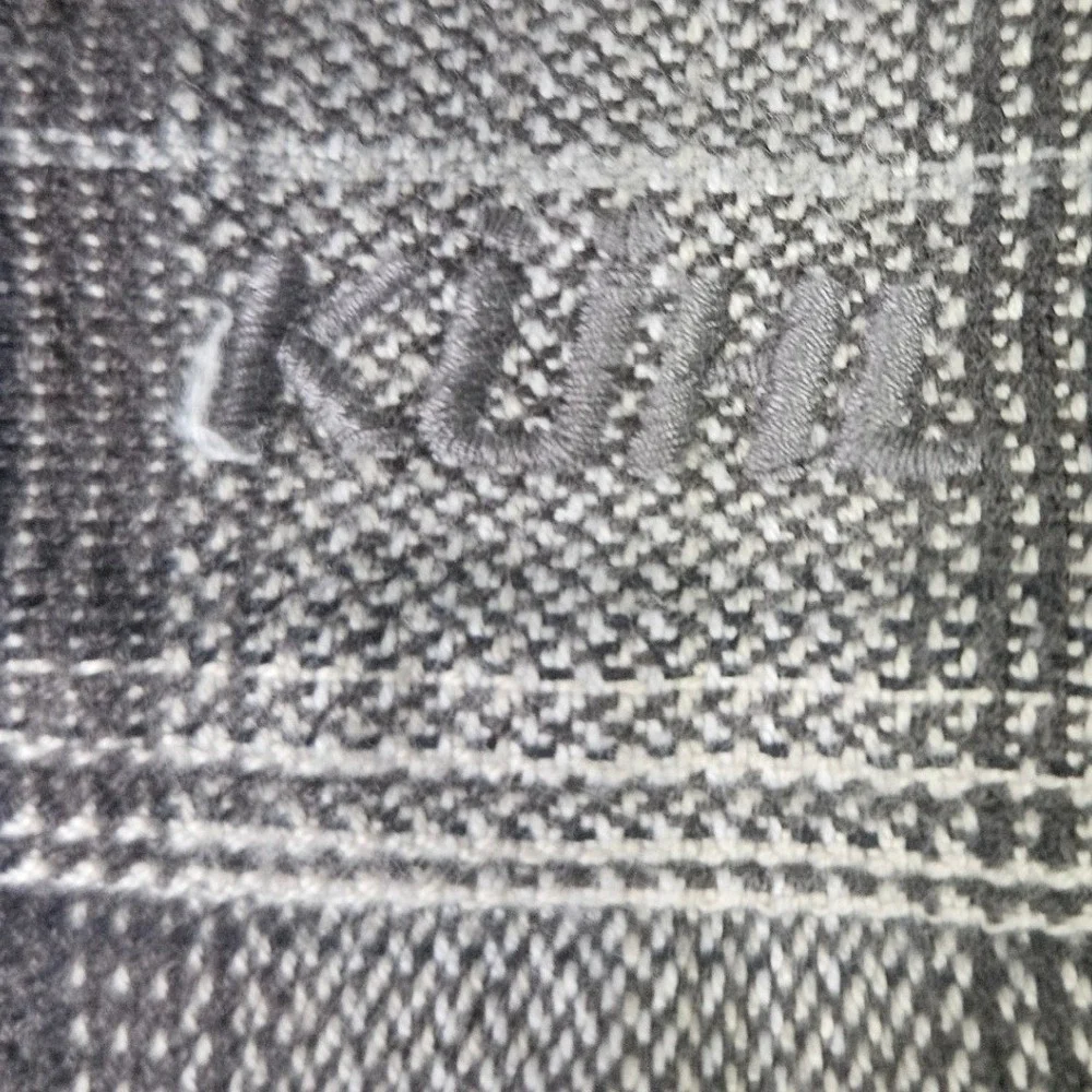Kuhl Joyrydr Flannel Shirt Mens XL Grey White Plaid Cotton Tencel Button Up 7373